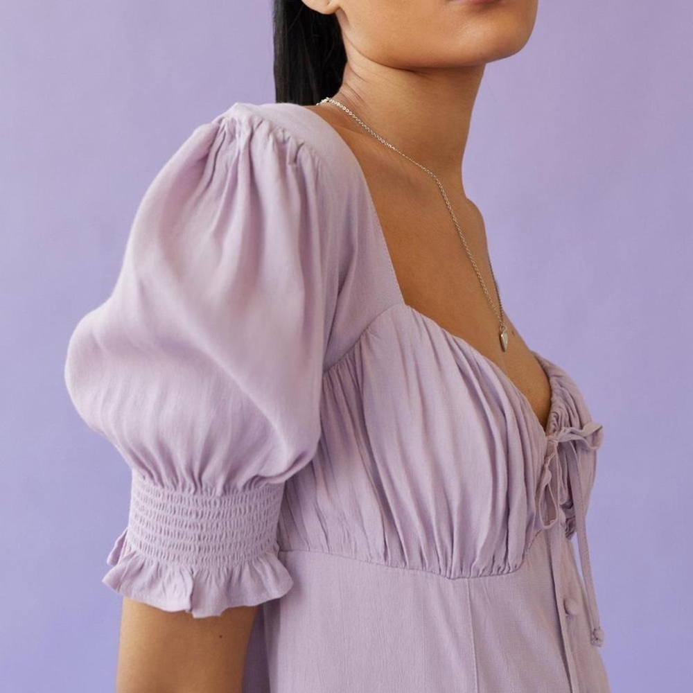 ☀️ Urban Outfitters Eggie Puff Sleeve Mini Dress - Picture 2 of 7